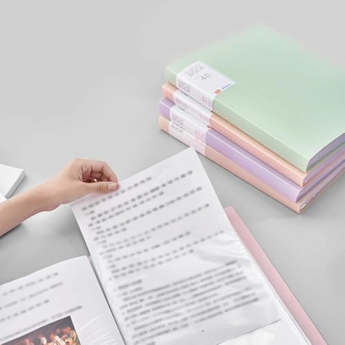 1PC A4 Folder Information Kit Multi-Page Transparent Insert File for Students to Store Examination Papers Expanding(Tawny)