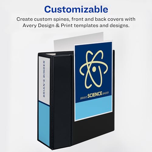 Avery® Heavy-Duty View 3 Ring Binder, 5" EZD® Rings, 2 Red Binders