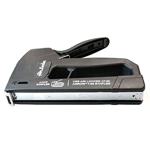Air Locker M641A Manual Hand Staple Gun with Heavy-Duty Staple Remover, T50 Staples x 5/8 Inch Long / 18 Gauge Brads
