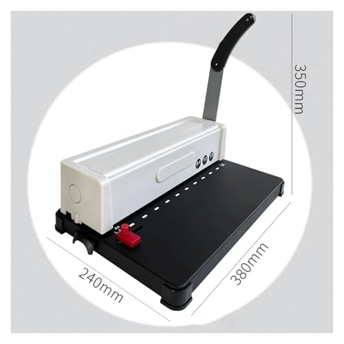 SIMPLEusQ Binding Machine,Book Binding Machine,Binding Machine Punching 12 Sheets Easy to Punch 10 Hole Square Size Holes Fit Letter Size A4 A3 Book Binder