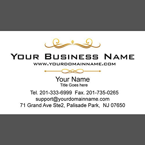 Impactonlineprinting Simple Custom Premium Business Cards, (250pcs to 2,500pcs), Full Color 2 Sides - White Front-White Back, 16pt (350gsm-Thick Paper), Made in the USA