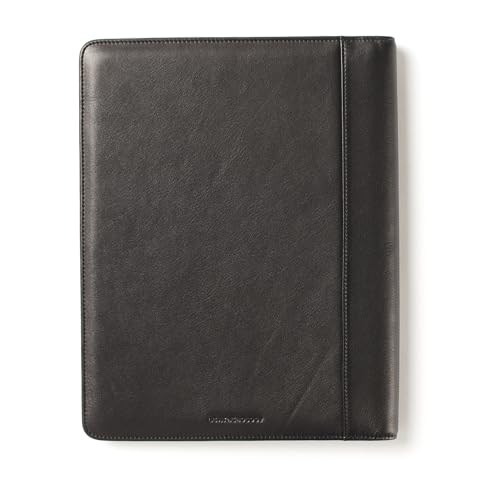 Leatherology Black Onyx Standard Padfolio – Full Grain Leather Professional Organizer with Letter Pad, Business Card Pocket & Pen Loop for Meetings or Work