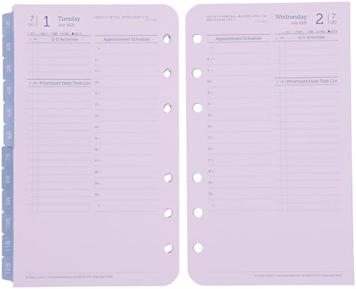 Franklin Planner Original 1 Page Daily Refill 12 Month Edition Begins July 2025 Pocket 86459