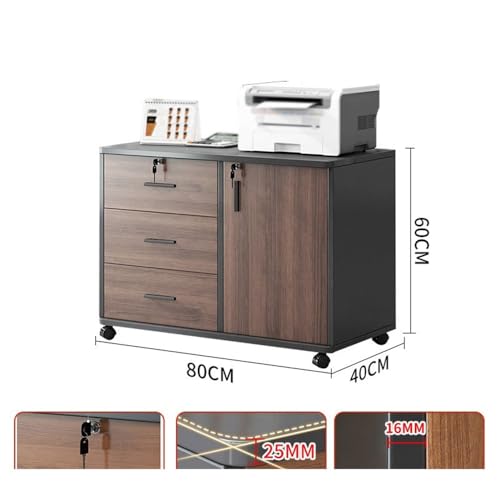 CAOJLjiaxiang-2012 File Cabinet Desk Sideboard Filing Cabinet Cabinet Printer Cabinet Mobile Storage Cabinet Locking Drawer Cabinet Office Cabinet(Natural)