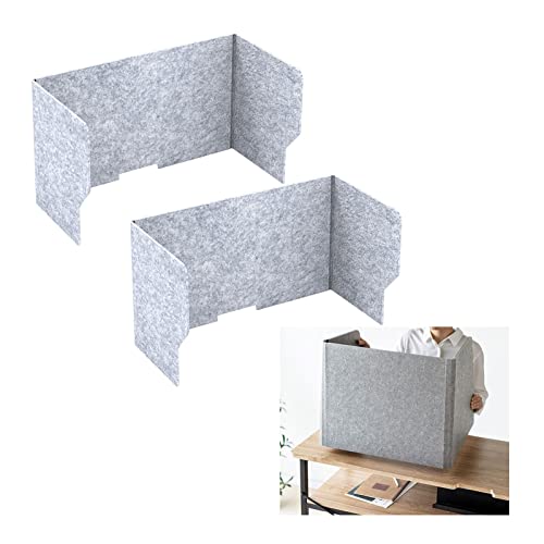 Folding Portable Desk Privacy Panel Reduces Noise And Visual Distractions, Freestanding Privacy Panel Acoustic Partition, For Offices Schools Libraries 2pc Noise Reduction Desk Barrier ( Color : GRAYS