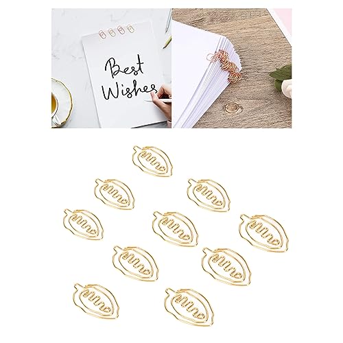 LENmzpomA 30pcs Cute Paper Clips, Special Shape Paper Clips Creatively Cute Plated Metal Bookmark for Students, Stationery Supplies