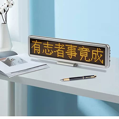 MekUk LED Sign Board Scrolling Message LED Scrolling Sign Screen Message Display Mini Moving Desk Board Advertising Programmable for Store, Car, Business, Promotion (Color : Red, Size : 310 * 110mm)