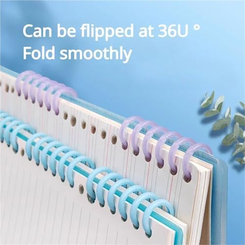 Book Rings Clips 50PCS 6 Holes Loose-Leaf Paper Book Circles Ring Scrapbook Album Binder Spiral A4/5 Notebook Binding Clips