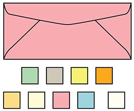 Limited Papers (TM) Regular Mailing And Business Envelopes, Left Hand Window, No. 10 (4.8 x 9.5 Inch), Gummed seal, 24 Pound, Variety of Colors And Quantities. (Pink, 500)