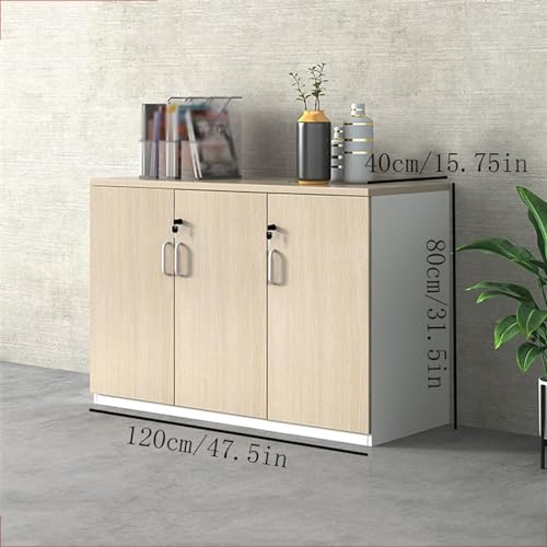 Cabinet File Cabinet Wood Storage Cabinet Three Door Storage Cabinet Data Storage Cabinet 4ft Office Filing Cabinet with Lock