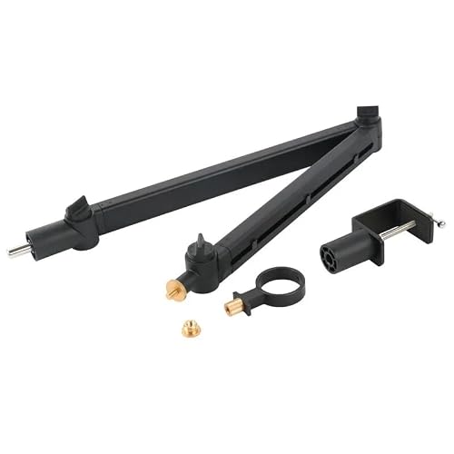 Microscope Accessories Kit Adjustable Cantilever Folding Stand 50mm 40mm Monocular C Mount Lens Video Microscope Camera Stand 1/4 6mm Bracket Microscope Slides(A)