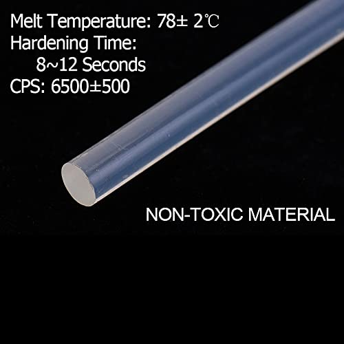 ZTBH Hot Melt Glue Sticks 100 pcs/lot Hot Melt Glue Sticks, Length for Electric Glue Gun High Viscosity Repair Tools Melt Glue Stick (Diameter : Diameter 7mm, Length : 190mm Length)