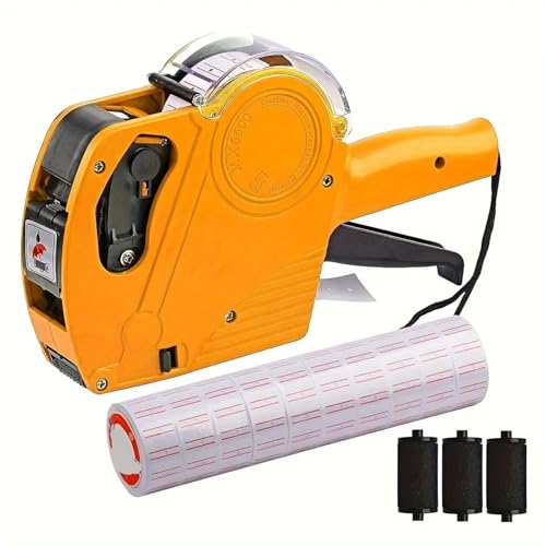 tag Machine with Labels Kit Label Maker Numerical Pricing Machine Kit for Office Retail Shop Grocery Store Organization Marking(1YP10Paper3refill)