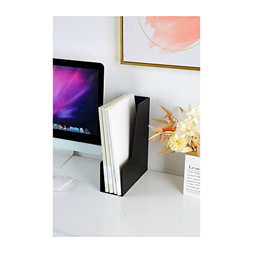 YBM Home Vertical File Bins Organizer Open Front Design for Easy Access to Files, Documents, and Magazines, Ideal for Home Office, Work Desktops, or School, Medium, 1262-3