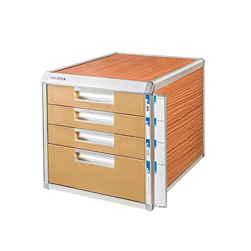 FKHFTI Flat File Cabinet Storage, Desktop Drawer Cabinet, 4/5 Tier Aluminum Alloy File Cabinet, Office Supplies A4/Receipt File Organizer, for Desktop Office Supplies and Home, 4 Layers