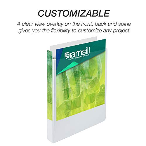 Samsill Earth's Choice 1 Inch Round Ring View Binder, Eco-Friendly and USDA Certified, White, Bulk Binder 12 Pack (MP128937)