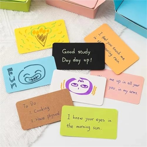 Blank Kraft Paper Business Card 100/300/600pcs Color Word Card Kraft Paper Postcard Retro Blank DIY Handwritten Note Writing Label Bookmark Learning(Red,600pcs)