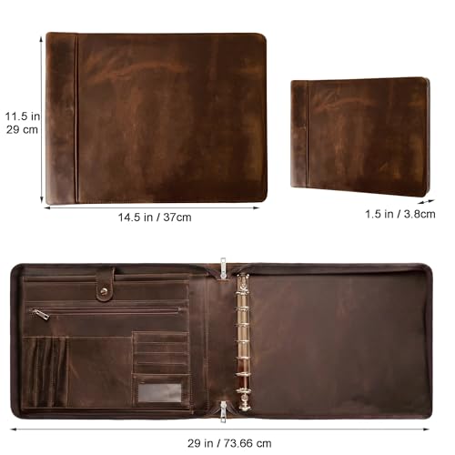 7 Ring Check Binder for Business Checks, Checkbook Binder with Zipper for 3-up Business Checks,Personalized Check Book Portfolio for 9 x 13 inch 200 Sheets - 600 Checks, Check Holders for Men/Women