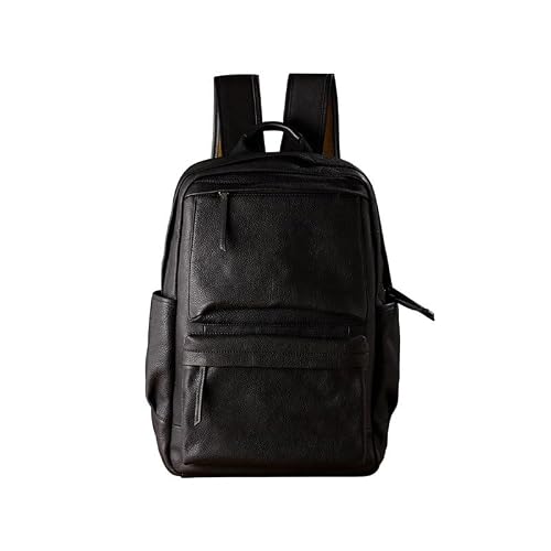 AODFDSJH Business Fashion Vegetable Tanned Cowhide Backpack Men's Business Computer Bag Large Capacity Travel Daily Commute