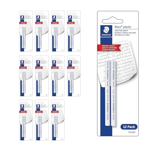 STAEDTLER Mars Plastic Eraser Refills - 12 Pack, 24 Count