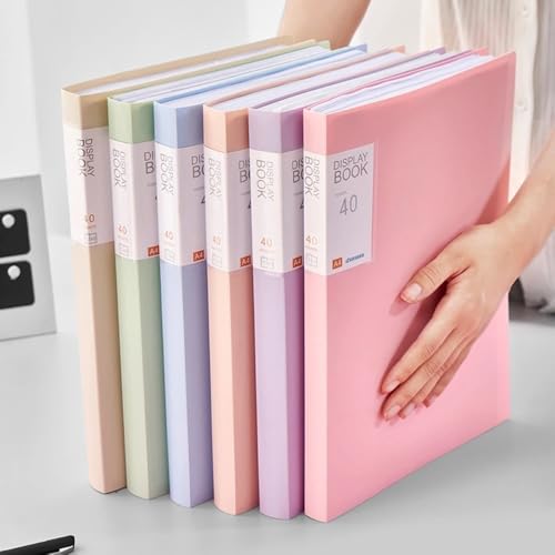 1PC A4 Folder Information Kit Multi-Page Transparent Insert File for Students to Store Examination Papers Expanding(Tawny)