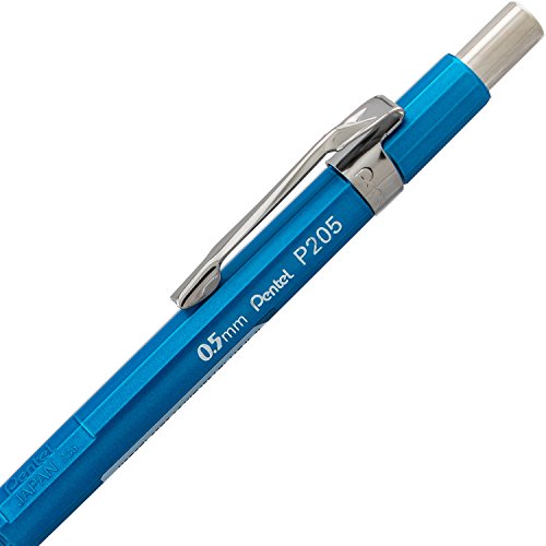 Pentel Sharp Mechanical Pencil, (0.5mm), Metallic Blue Barrel, Box of 12 Pencils (P205MC)