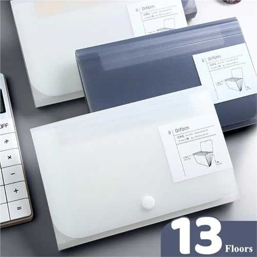 File Folder A6 Expanding Folders Portable Multi-Page Plastic Organizers