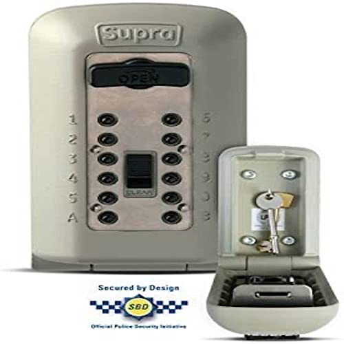 NRS Healthcare Supra M61469 C500 Key Safe Secure/Wall Mounted/Outdoor/Key Storage Device, Cream