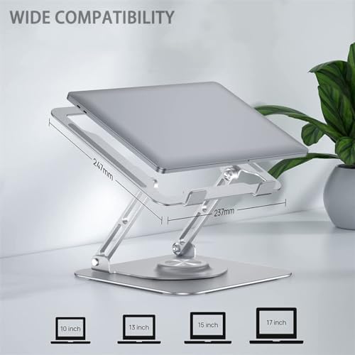 DDYYDS Aluminum Alloy Laptop Stand Desktop 360-degree Rotating Lifting Folding Computer Elevated