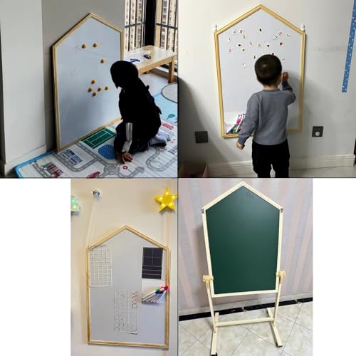 Dry Erase Board Double Sided, Magnetic White Board with Stand, Rolling Whiteboard, Standing Whiteboard on Wheels(60x90cm/24x35in)