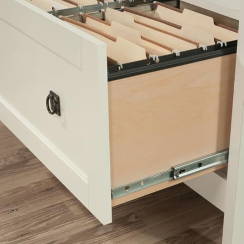 Daklpiw File Cabinet 1-Drawer with Open Shelf, Legal Size Filing Cabinet - Soft White Finish