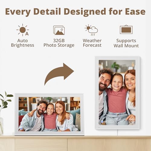 Digital Wall Calendar 21.5 Inch – Interactive Touch Screen Electronic Calendar & Smart Family Hub with Cross-Device Sync, Schedules Reminders, Chore Chart, Rewards & Photo Display