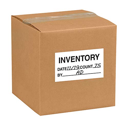 Tape Logic Aviditi Tape Logic 3" x 5","Inventory Date Count by" Black/White Warning Sticker, for Shipping, Handling, Packing, and Moving (1 Roll of 500 Labels)