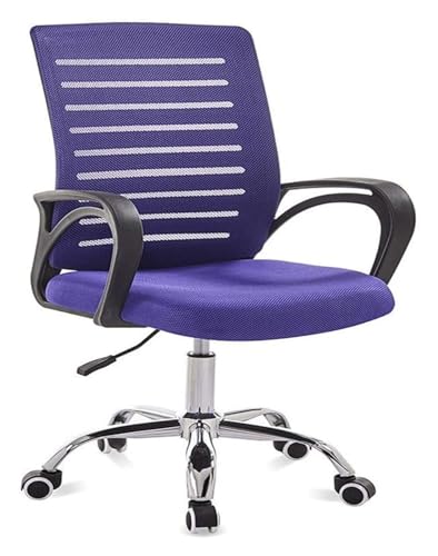 Chair Ergonomic Lumbar Support for Swivel Lumbar Support Desk Chair, Computer Mesh Chair with Armrest Black,Black Frame (Color : Black Frame Purple)
