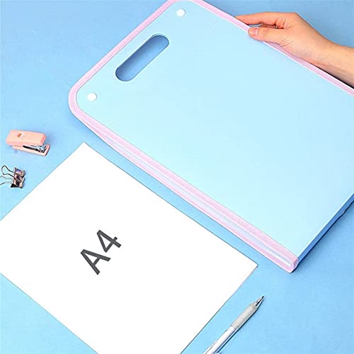 Yuidaaavzz File Organizer Desk File Folder Document Paper Organizer Storage Holder Multilayer Expanding Box School Office Stationery Document Bag File Folders (Color : Gray) (Mug)