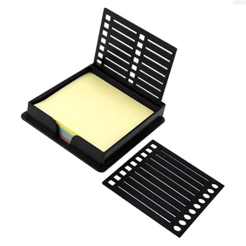 Nuqsx 4Pcs Stylish Sticky Note Dispenser Accessory for Personalize Workspaces Tidying For Home Office Desk(Black)