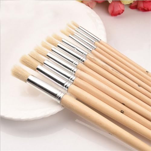 Bristle Round Oil Paintbrush Art Supplies Gouache Acrylic Paintbrush