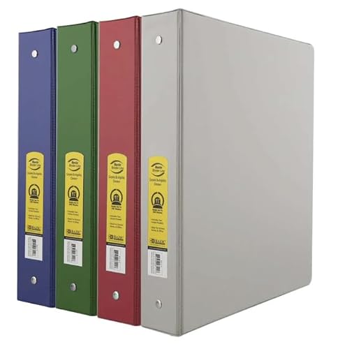 24 Pack, 1.5" Assorted Color 3-Ring Binder w/ 2-Pockets
