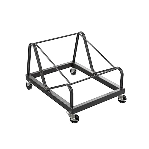 OEF Furnishings OEFCL85 Stack Chair Dolly, Heavy Duty Steel Cart (Vertical Cradle, Fits OEF850CL Series and Similar Sized Stack Chairs, 1100 lb Weight Capacity, Swivel Casters)