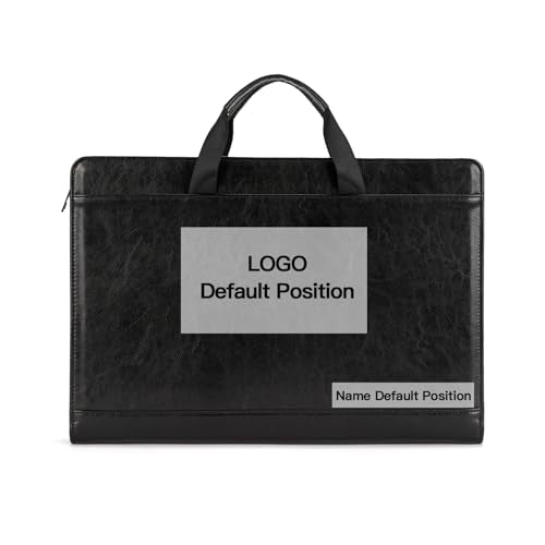 Geslun Personalized Vegan Leather Portfolio for 8.5 x 14 Pad and 15" Laptop