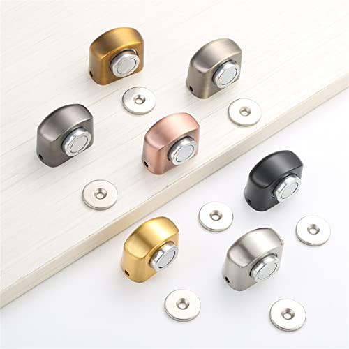 Zinc Alloy Strong Magnetic Door Stop Suction Bedroom Door Collision Door Touch Magnetic Door Stopper 1Pcs (Color : Black)