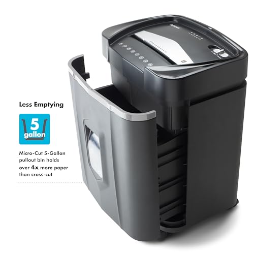 Aurora High-Security 12-Sheet Micro-Cut Paper/CD and Credit Card Shredder with 5 Gallon Pullout Basket / 60 Mins Running Time/Security Level P-4