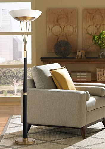 Ventura 75" Tall Brass Light Blaster Torchiere Floor Lamp Living Room