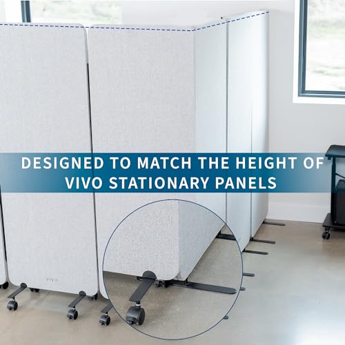 VIVO Gray Mobile 24 x 66 inch Privacy Panel, PP-1-T024G-M