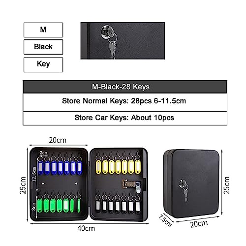 HGIYA Key Lock Box Safe Storage Waterproof Organizer Secret Cabinet Outdoor Mini,20/28/36 Combination Classification Office Factory Store