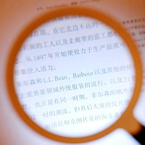 EUQKKWLOY Hand-held Magnifier,with LED Lights, Magnifier for Hobbies Elderly Reading, Macular Degeneration