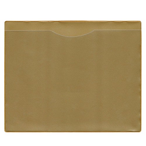 StoreSMART - File Jackets - 50-Pack - Gold Plastic Back, Clear Plastic Front - Heavy Duty - FJ85PQGOLD-50
