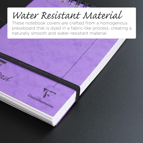 Clairefontaine 'Europa' Wirebound Major Pad, 20.7 x 12.7 cm, Lined, 300 Pages - Assorted Colours (Pack of 10)