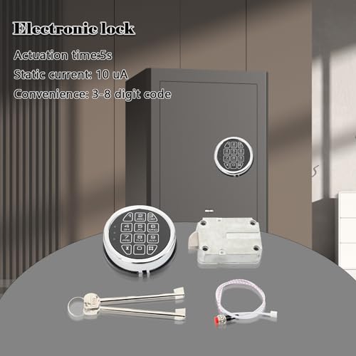 Electronic Safe Lock Kit Replacement with Digital Keypad and Solenoid Lock