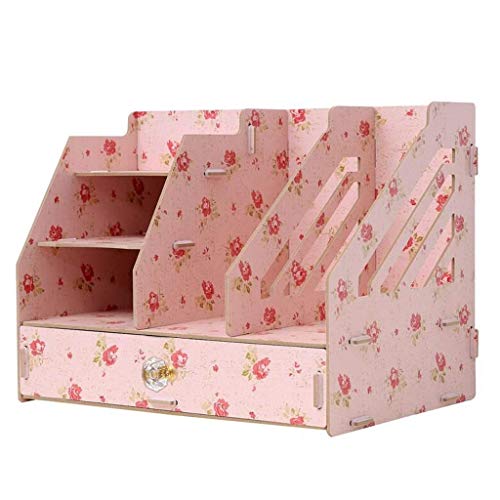 AFPSDLFJDLS Document Organizer - Organizer with Extra Storage Case, Large Space Desktop Magazine File Holder Compartments for Organization(E)